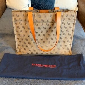 Vintage Dooney & Bourke Signature Logo Tote Bag